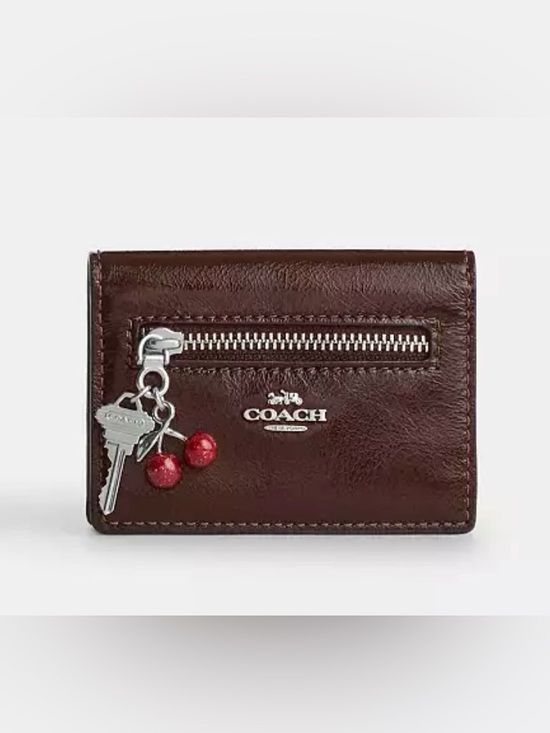 Coach Handbags - NWT Coach Card Case With Charms in maple/silver